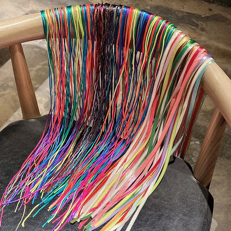 

Цветные волосы плетеный шнур Тибетский оплетка Радужный Цвет грязно-коса веревку оплетка лента для хвостика женский головной убор грязной