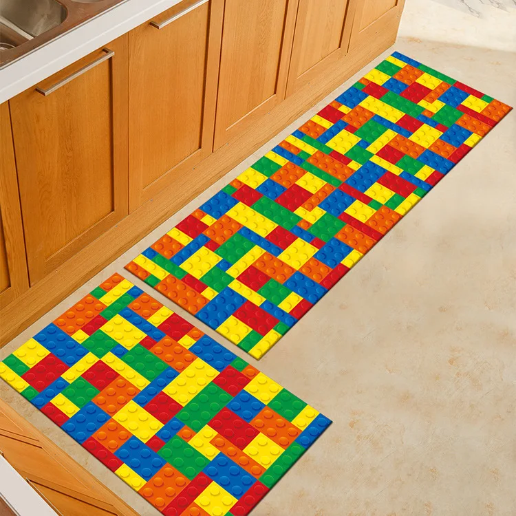 

1314 Stylish Kitchen Floor Mats Simple European Door Mats Bathroom Bedroom Bedside Carpet Can Be Machine Washed Rug