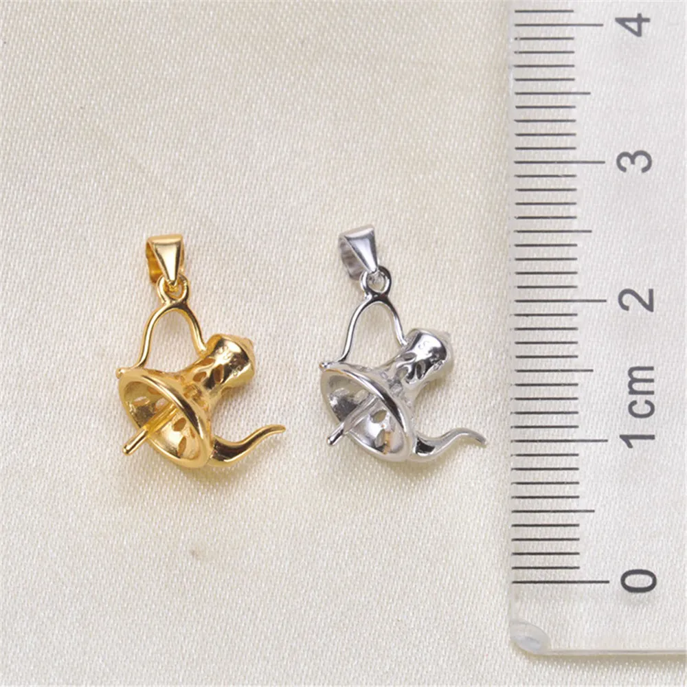 

DIY Pendant base connection Discovery of Jewelry Making Only Pendant Fitting S925 Sterling silver , No Pearl No Chain