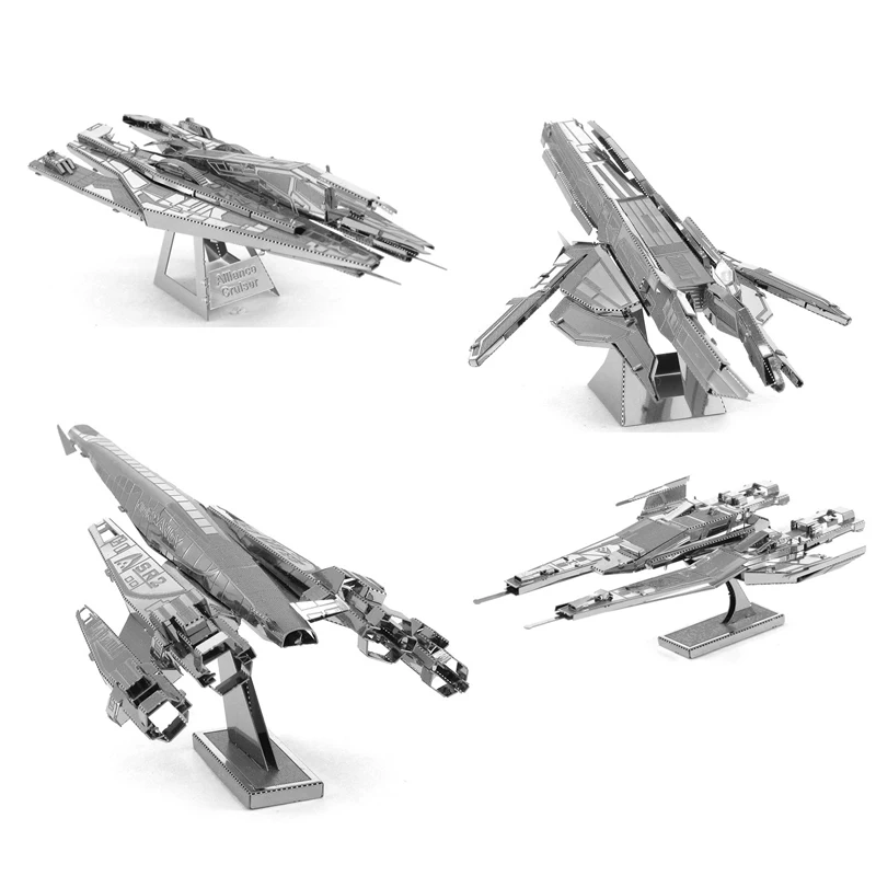 

3D Metal Puzzle Mass Effect Alliance Cruiser Normandy SR2 model KITS Assemble Jigsaw Puzzle Gift Toys For Children