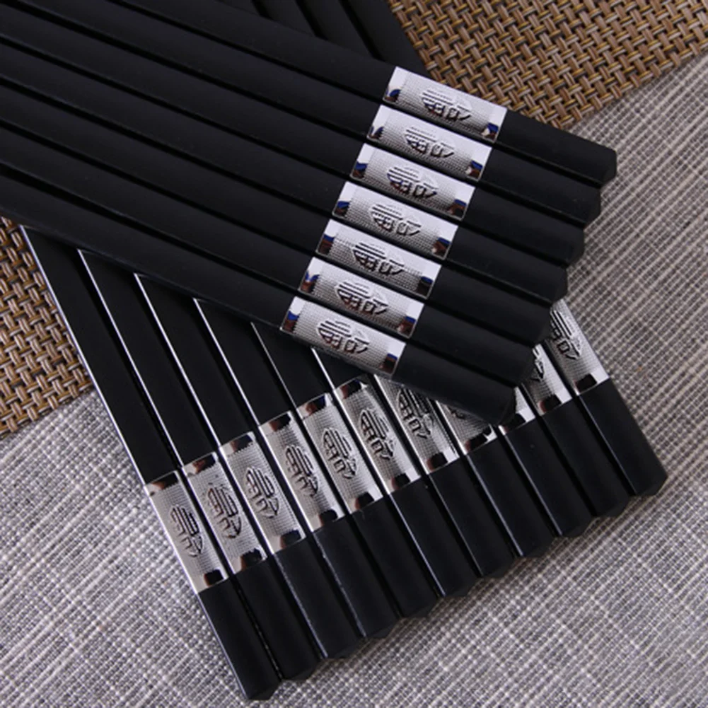 Buy 10 Pairs Chopsticks Home Antiskid Eco-friendly Food Sticks Heat Insulation Baguettes China Flatware Gift Sushi Hashi Tools on