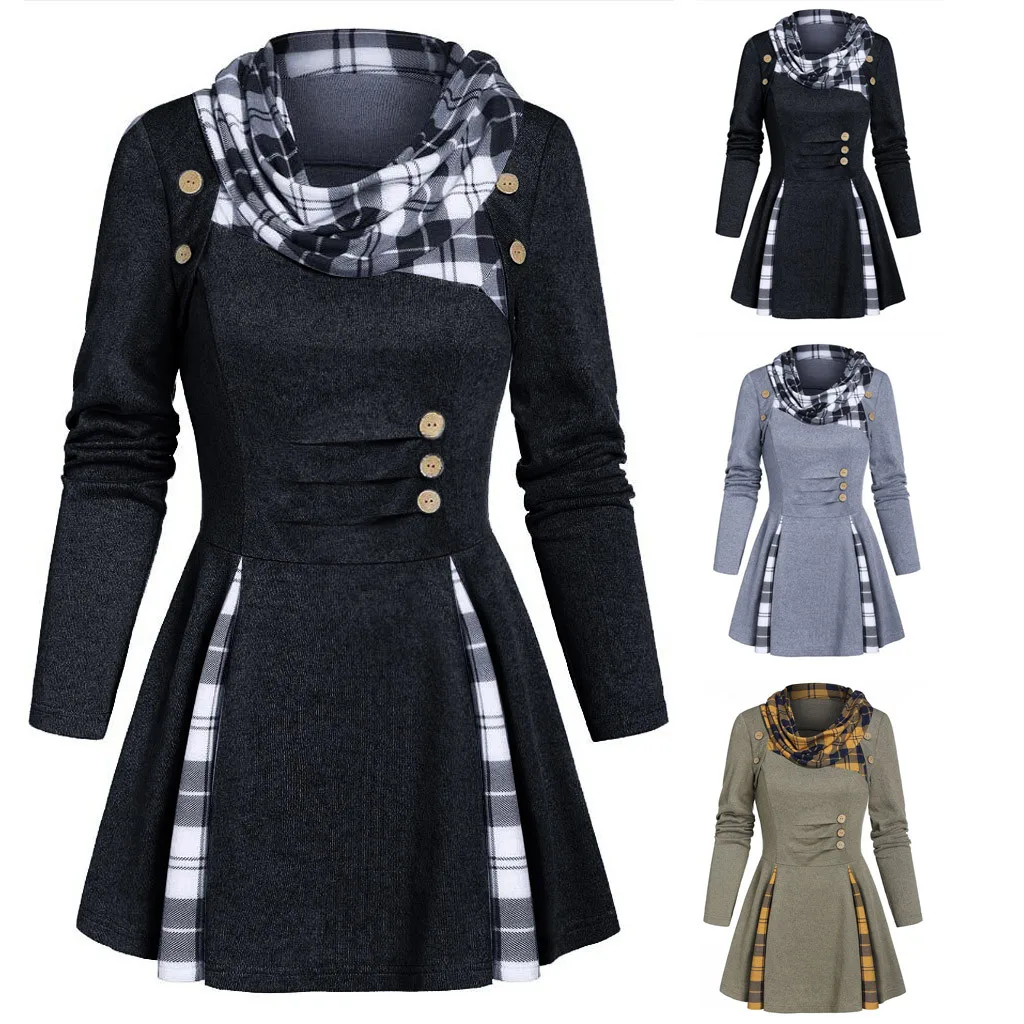 Винтажная блузка размера плюс 5XL женская рубашка с асимметричным воротником и