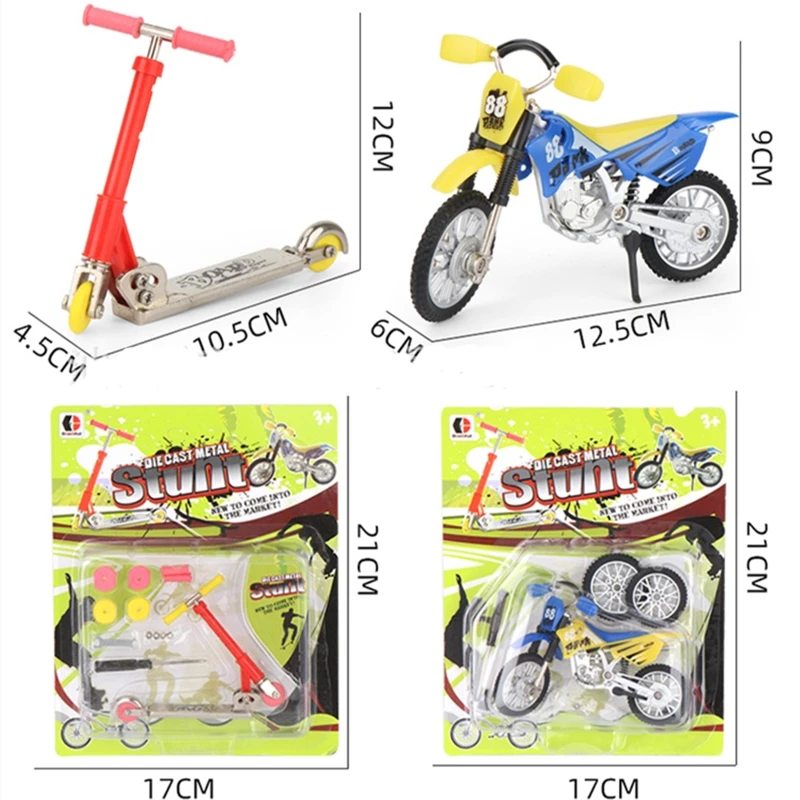 

Metal Alloy Finger Scooter Mini Scooter Two Wheel Scooter Children's Educational Toys Finger Scooter Bike H055