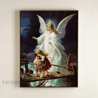 white angel full drill square diamond painting fantasie guardian angel oil painting vintage embroidery home wall art decoration