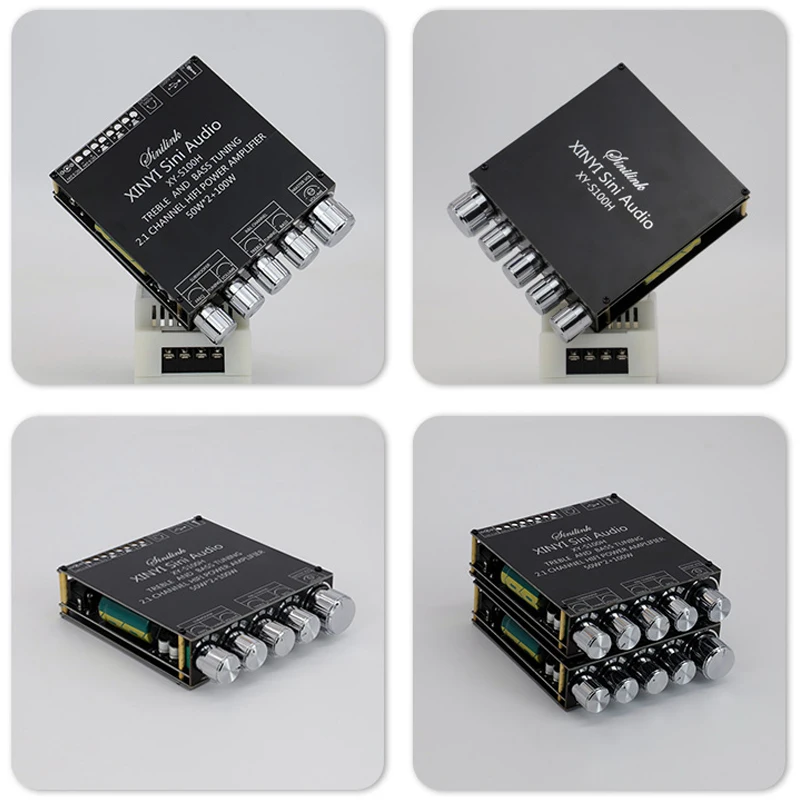 

2*50W+100W Bluetooth 5.0 TPA3116D2 Power Subwoofer Amplifier Board 2.0/2.1 Class D Home Theater Audio Stereo Equalizer USB Amp