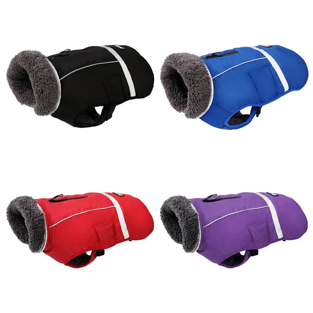 

Зимний костюм, отражающая плотная теплая одежда с пряжкой для собак поколения, зимняя куртка с подкладкой для домашних животных, жилет, свет...