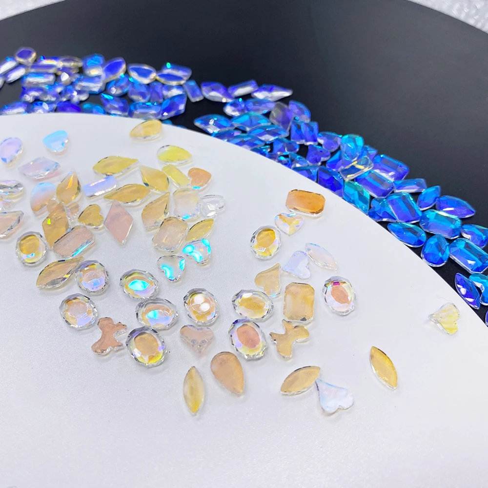 Прозрачные Разноцветные кристаллы для ногтей Алмазный страз стразы 3D