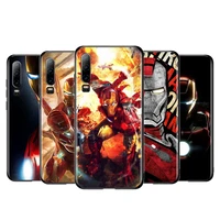 marvel superhero lron man silicone cover for huawei p40 p30 p20 pro p10 p9 p8 lite e plus 2019 2017 5g black soft phone case