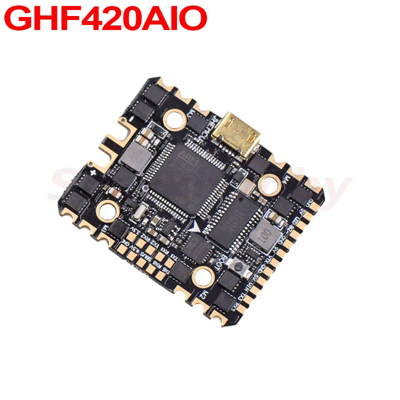 Модернизированный бесщеточный контроллер полета JHEMCU GHF420AIO 20A 35A 4 в 1 ESC F4 OSD FC BLheli_S 2