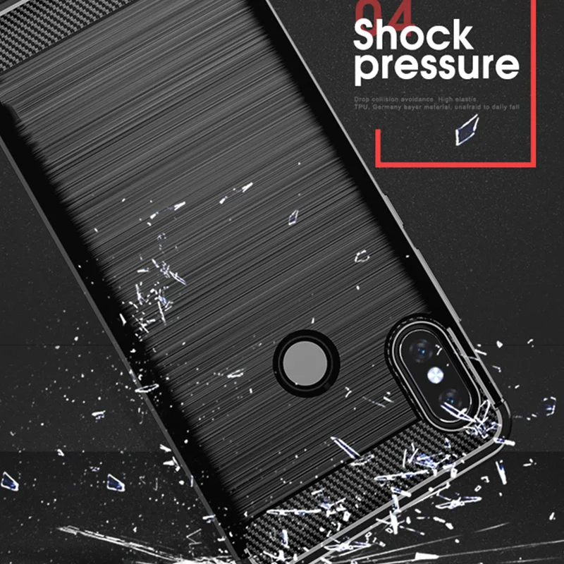 Защитный чехол для Xiaomi Redmi Note 6 Pro из углеродного волокна противоударный телефона 5