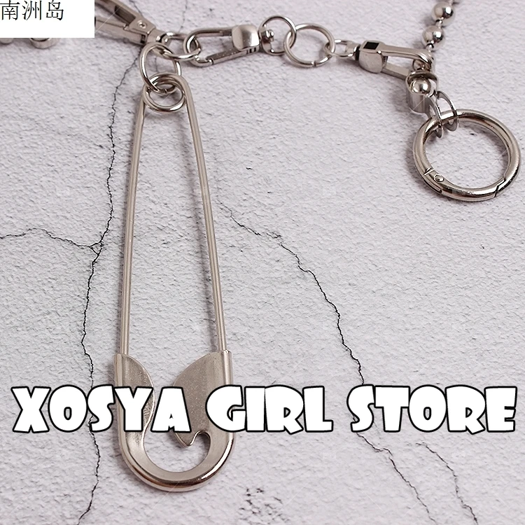 Вогнутая самодельная оригинальная цепочка с булавкой модная металлическая на