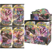 new 324pcs pokemon cards tcg sword shield rebel clash booster box collectible trading card game collectible trading card game
