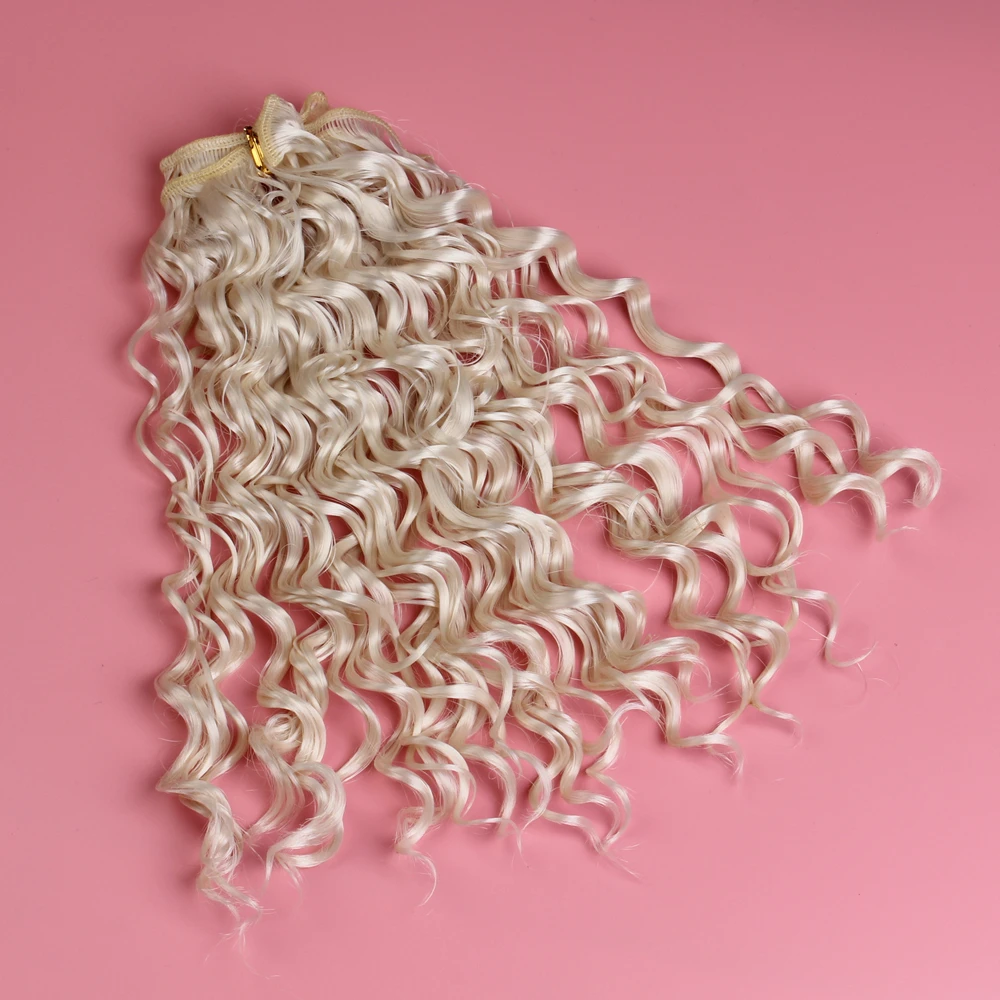 

Doll Wig 20*100cm Screw Curly Hair for Doll Accessories 1/3 1/4 1/6 BJD Fiber Hair Wefts BJD Russian handmade Doll