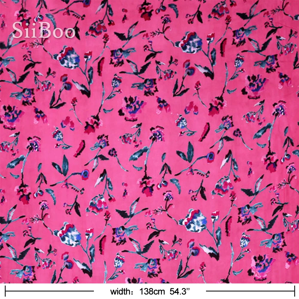 Европейский цветочный принт светильник тонкая натуральная шелковая ткань для