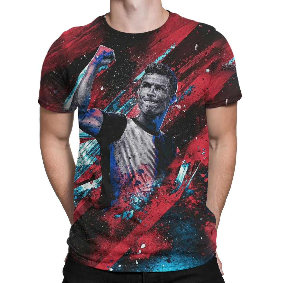 

FootBall Star Cristiano Ronaldo CR7 T-shirt 3d print T-shirts boy men personality Teen Summer short-sleeved T shirt Tee clothing