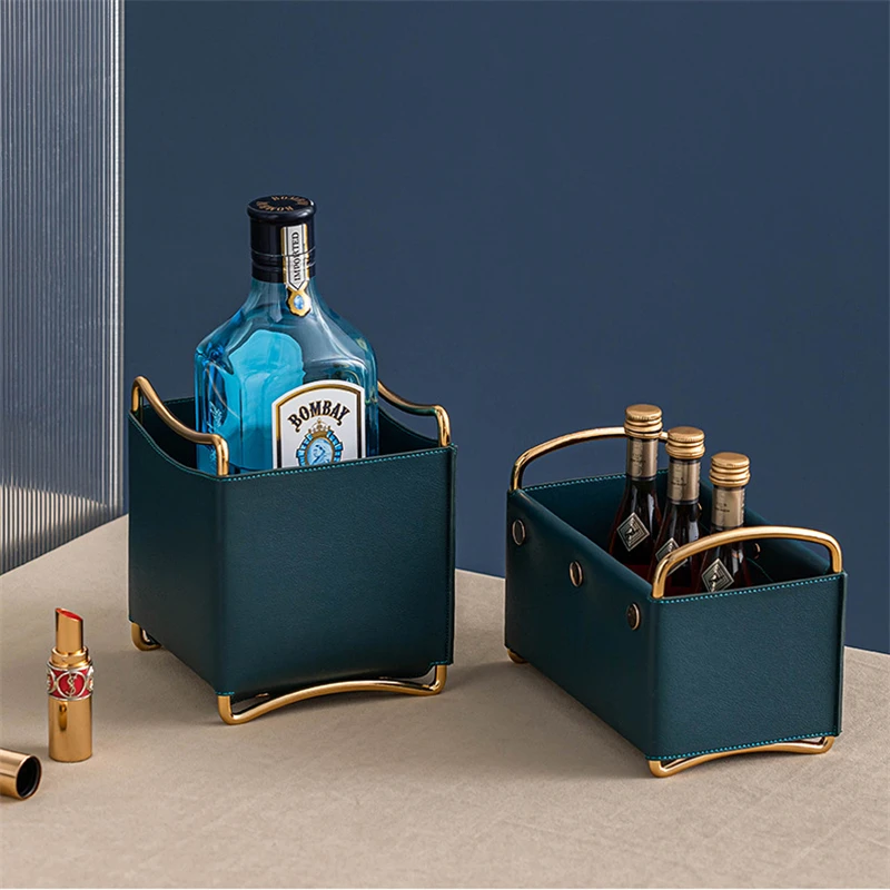 Кожаный стеллаж для хранения подставка газет дома гостиной всякой всячины пульт