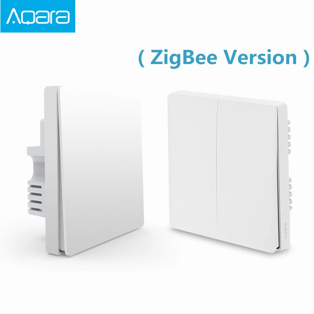 Светильник для умного дома Aqara Mijia, беспроводной настенный выключатель ZigBee с одним нулевым проводом через приложение для смартфона