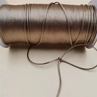 2mm x 20m lt chocolate color rattail satin cord chinese knot braided string jewelry findings beading rope r814