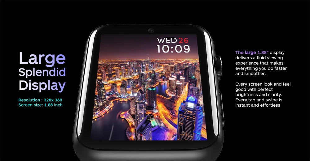 LEMFO LEM10 4G Смарт-часы Android 7,1 GPS Bluetooth Wi-Fi 1,88 дюймов экран 780 мАч батарея 3 ГБ 32 ГБ для Android Iphone предпродажа