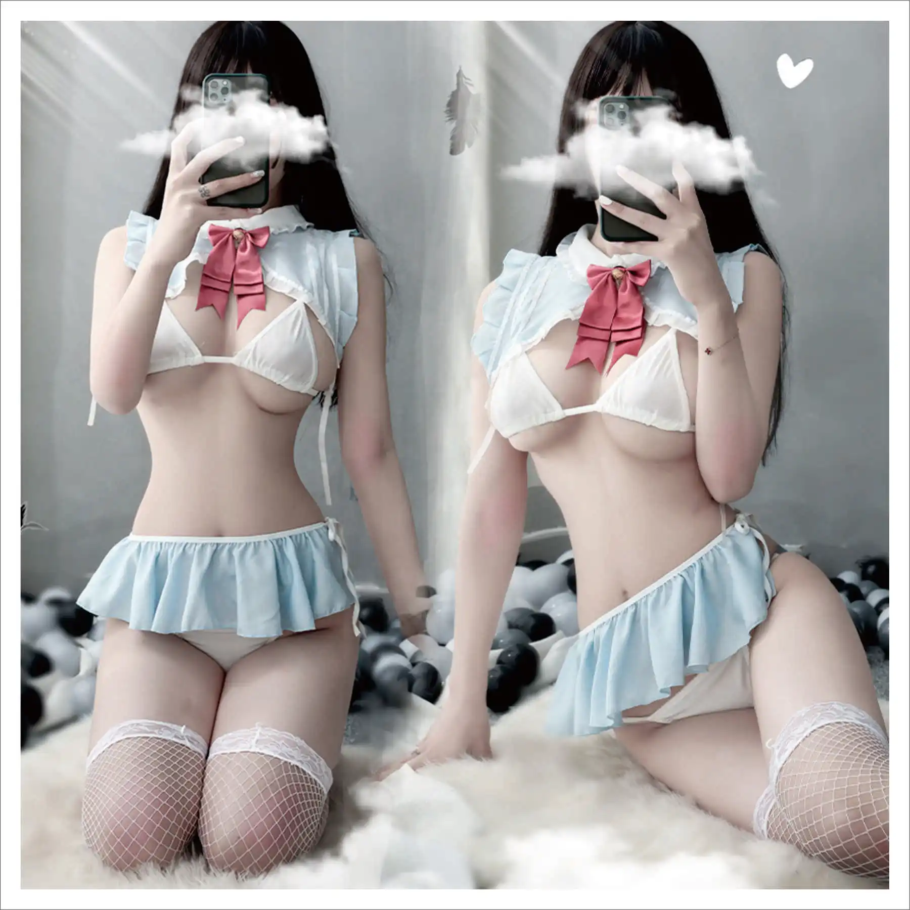 

Сексуальное нижнее белье Yyds, милая форма в виде кролика для девушек, соблазнительный костюм служанки для ролевых игр