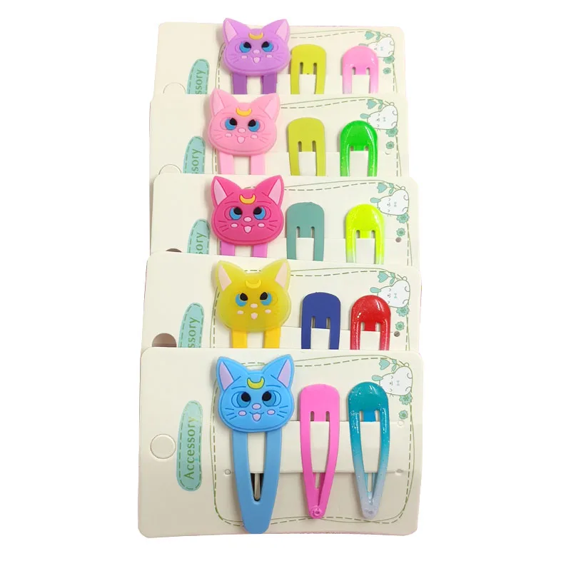 3 шт./компл. милые элегантные заколки для волос с котом девочек заколка аксессуары