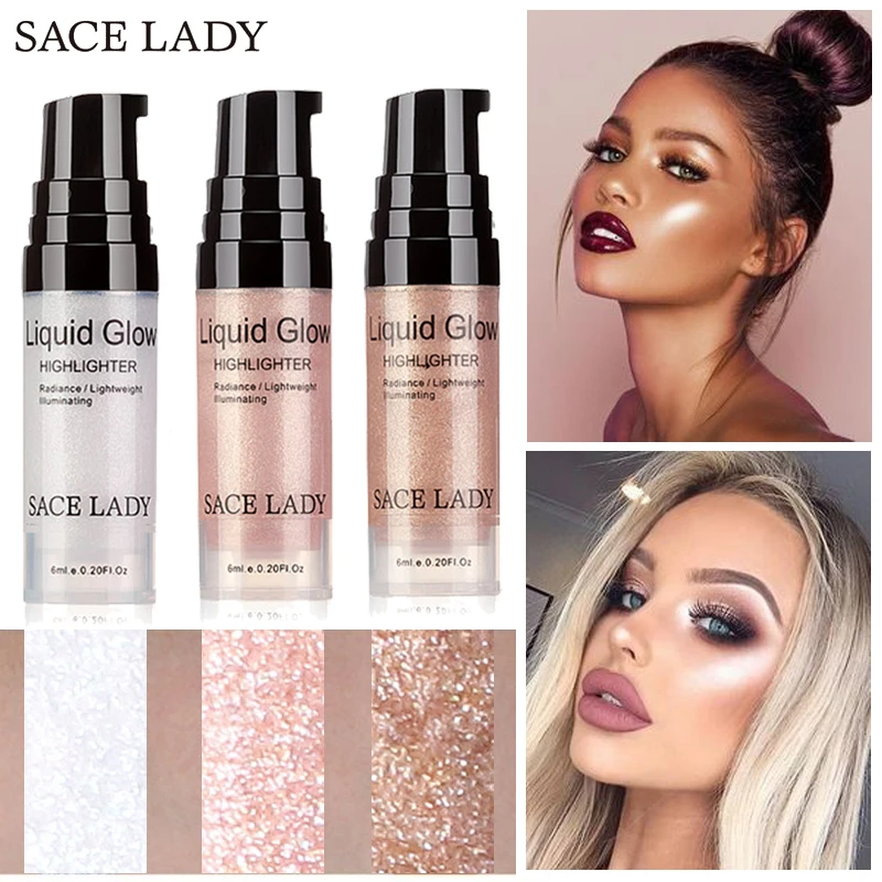 SACE LADY Shimmer жидкий текстовый Маркер крем для лица Сияющий макияж светящийся Набор
