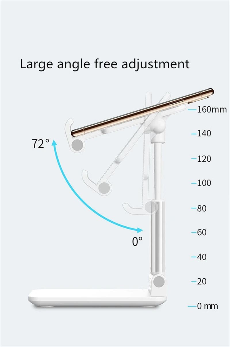 

GrandEver 1PCS Universal Desktop stand for phone ipad with nonslip silicone adjustable large angle waterproof Anti-scratch stand