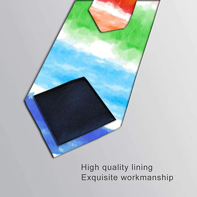 Галстук мужской разноцветный с 3d принтом | Аксессуары для одежды