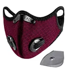 Велосипедная маска для лица с фильтрами Pm 2,5, маска для езды на велосипеде с активированным углем, дыхательный клапан, велосипедные горловины