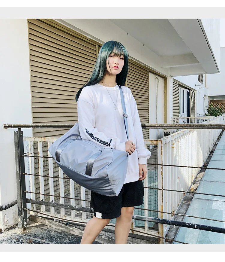 Women Training Handbags Female Short-Distance Duffel Package Large Capacity Folding Storage Fitness Waterproof Bag Waterproof