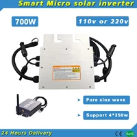 waterproof ip65 solar grid tied micro inverter 700w microinverter inversor 100 250v 50 60hz output or 2 4g wireless monitoring