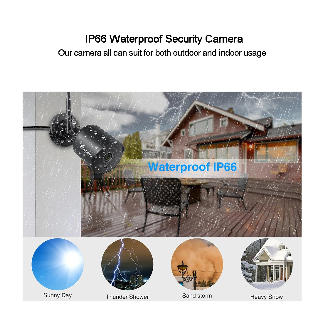 Techage wifi уличная IP камера 1080P Водонепроницаемая 2.0MP беспроводная безопасности