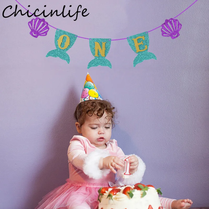Chicinlife 1 комплект хвост русалки баннер для вечеринки в честь Дня Рождения Декор