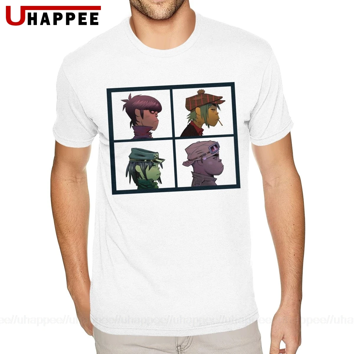 Очень большие детские рубашки Gorillaz Homme красивая Высококачественная футболка с