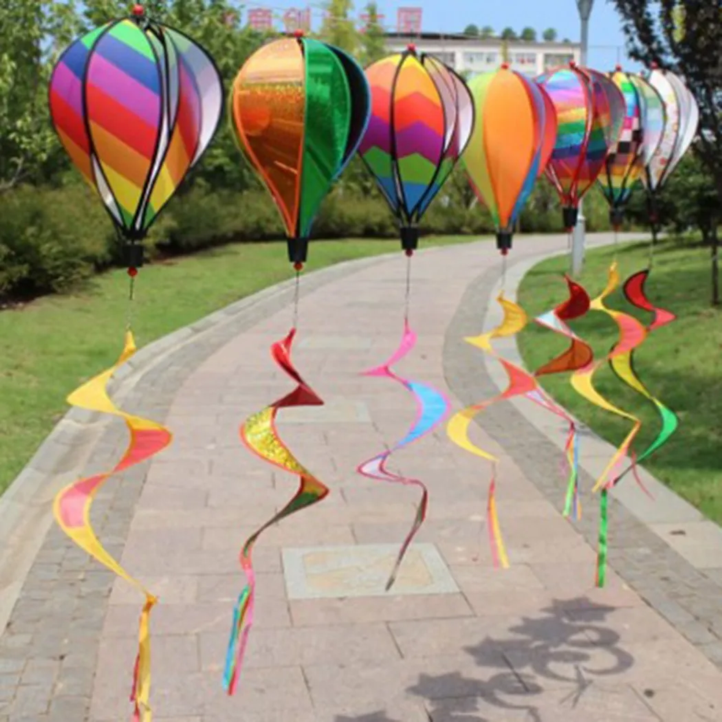 

Hot Air Balloon Toy Windmill Spinner Garden Lawn Yard Ornament Windmill Wind Twister Hanging Decoration Outdoor Garden Party