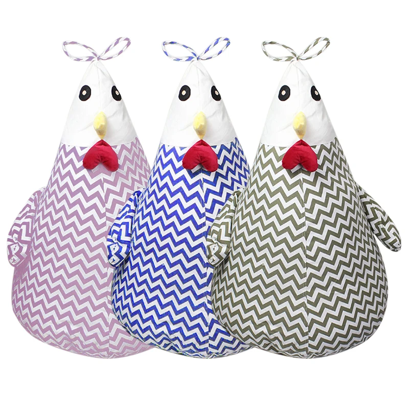 

1Pc Cartoon Chick Children's Toy Collapsible Standing Storage Bag Toy Pillow Cushion Bean Foldable Bag Lazy Sofa Puzzle For Kids
