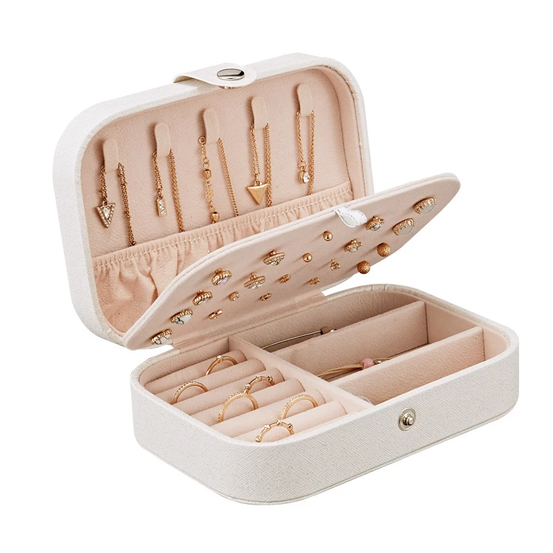 

Jewelry Box Travel Comestic Jewelry Casket Organizer Makeup Lipstick Storage Box Beauty Container Necklace Birthday Gift storage