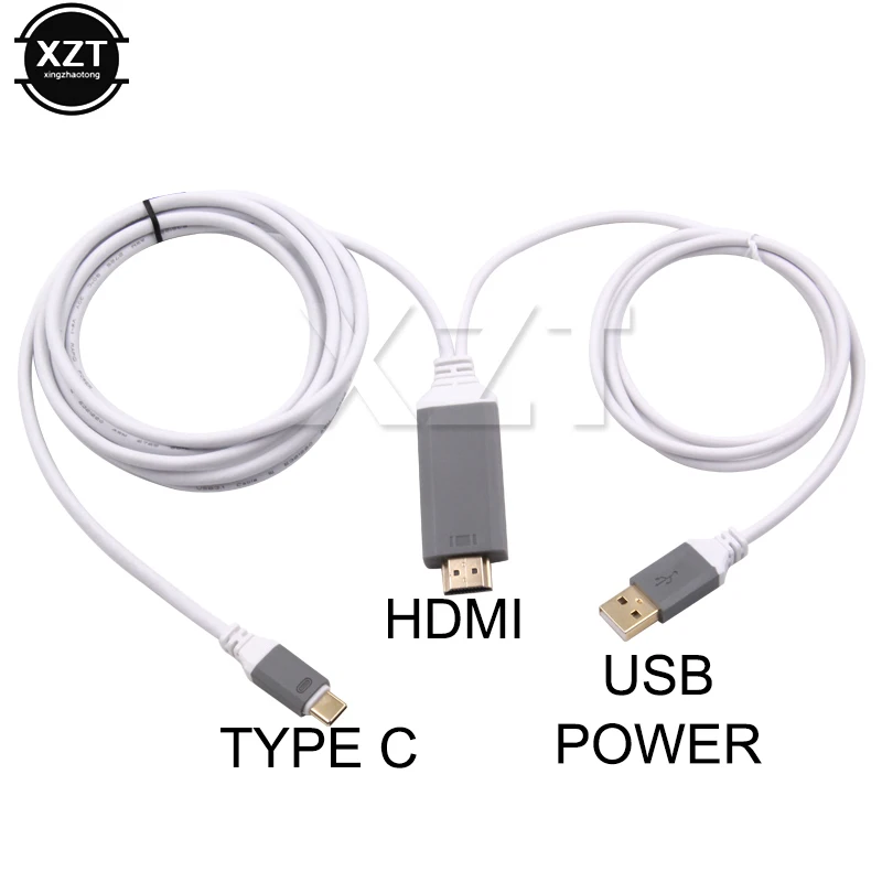 USB-C 3 1 Type C к HDMI TV HDTV кабель HD 4K DMI конвертер АДАПТЕРНЫЕ Кабели USB для iPhone цифровой AV |