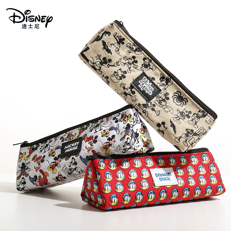 Disney Cute School Supplies Staionary Cartoon Donald Duck Mickey Mouse Kawaii Pencil Case Pencil Pouch Kids Gift Prize