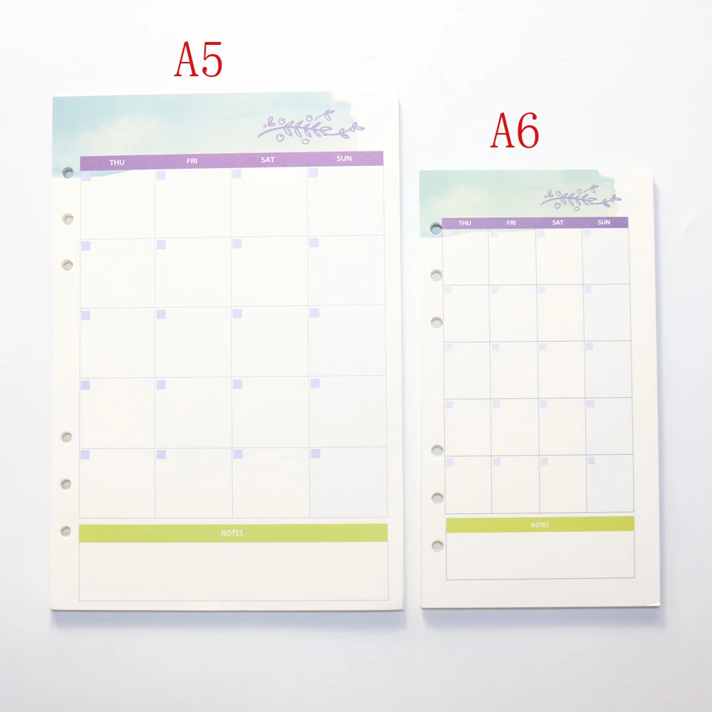 Domikee Мультяшные милые спиральные записные книжки с 6 отверстиями заправка