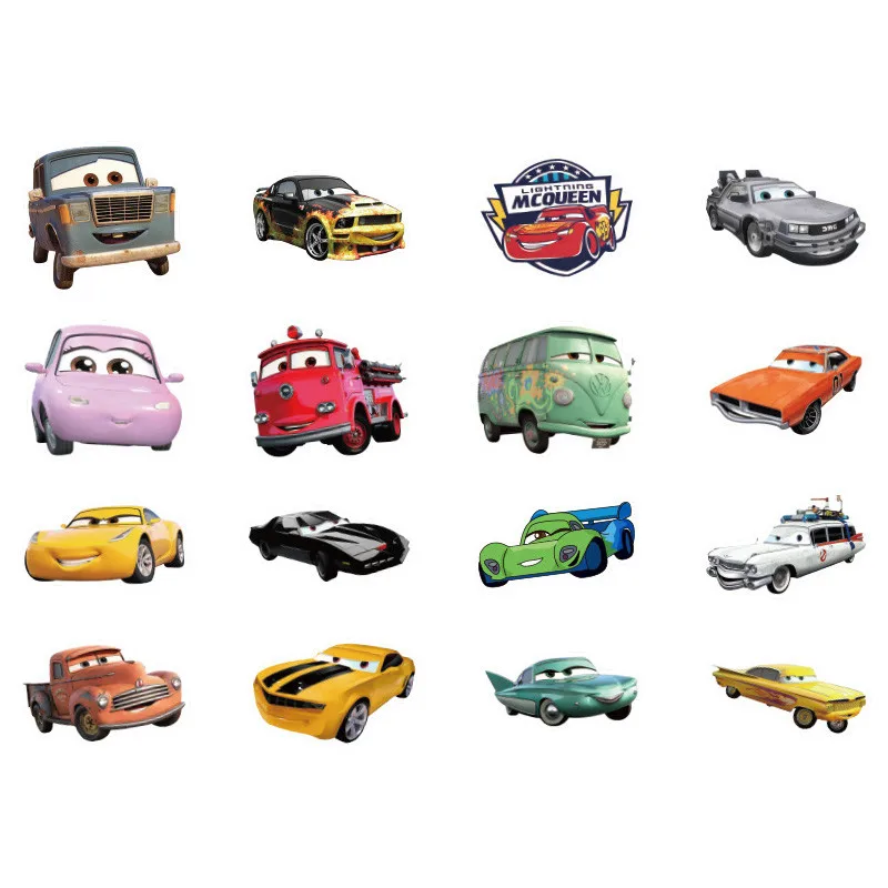 50 шт. Disney Pixar машина McQueen наклейки не повторяя водонепроницаемый цветовой стикер