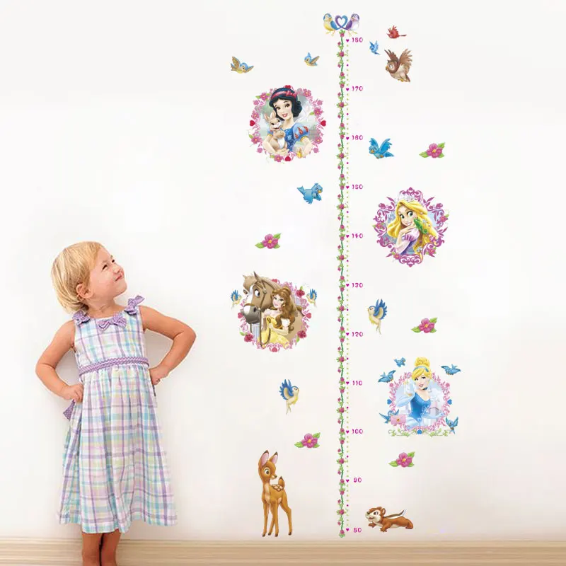 

Disney Snow White Princess Growth Chart Wall Decals Kids Rooms Home Decor Cartoon Height Measure Wall Stickers Pvc Mural