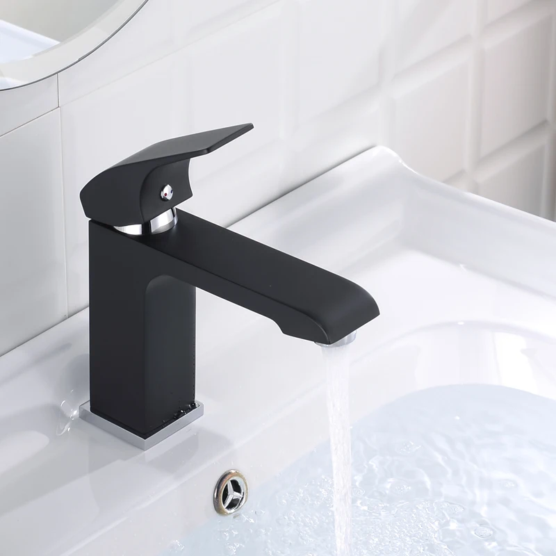 Кран для раковины с одной ручкой ванной комнаты смеситель холодной и горячей