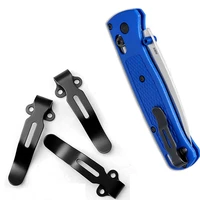 1 piece stainless steel pocket knife clip for benchmade bugout 535 folding knives waist back clips custom knife diy accessories