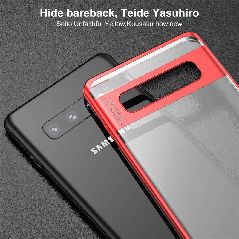 USLION гальванический прозрачный силиконовый чехол для samsung Galaxy S10 S10E S9 S8 Plus S7 Edge Note 9 8