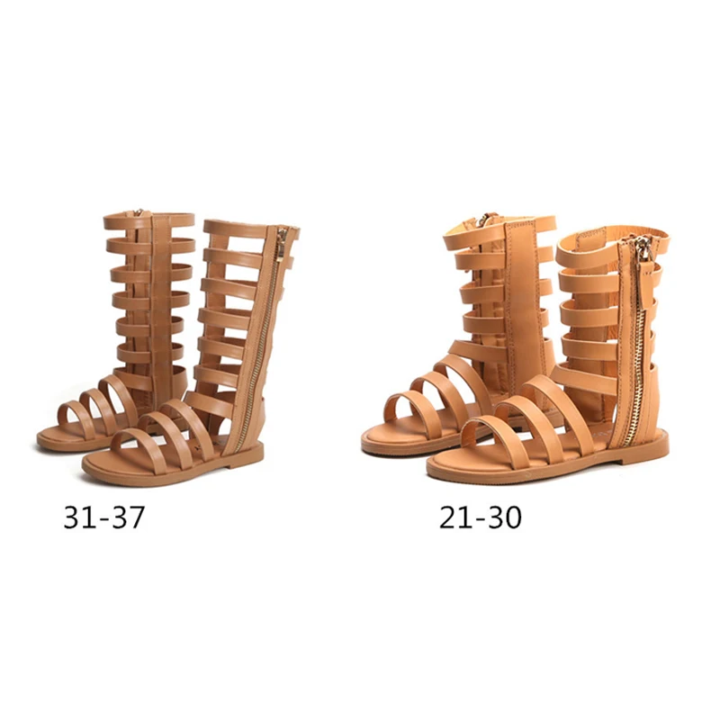 

Kids Sandals Girls Leather Shoes Fashion Princess Girls Shoes Summer Roman Boots Teenages Beach Shoes Sandals For Toddler Girls