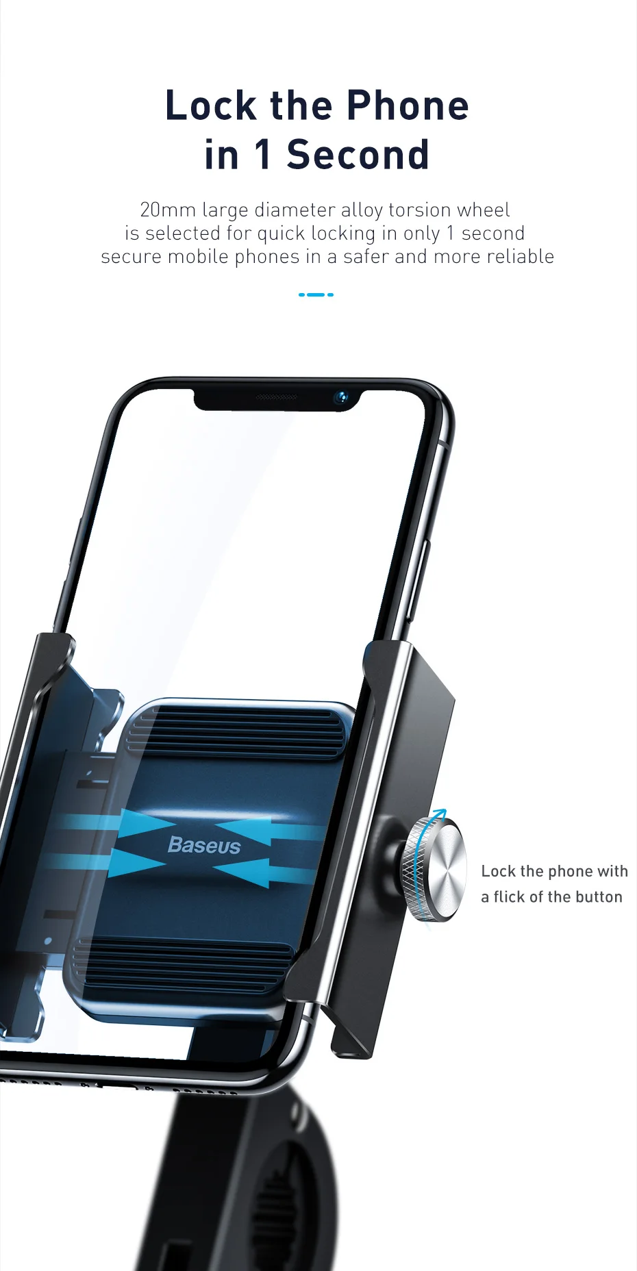 Держатель для телефона Baseus, для мотоцикла, велосипеда, для iPhone 11, Xiaomi, универсальный, для велосипеда, для мобильного телефона, подставка на руль, зажим, крепление для мотоцикла
