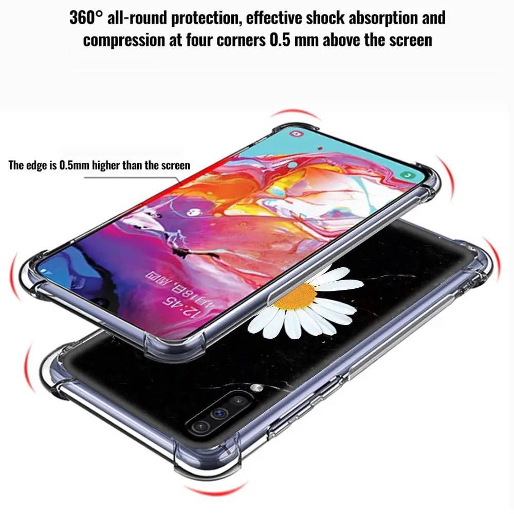 

Daisy Personality Doodle White Phone Case for Samsung Galaxy A10s A20s A30 A40 A50 A70 A11 A21s A31 A41 A51 A71 5G Cases Cover