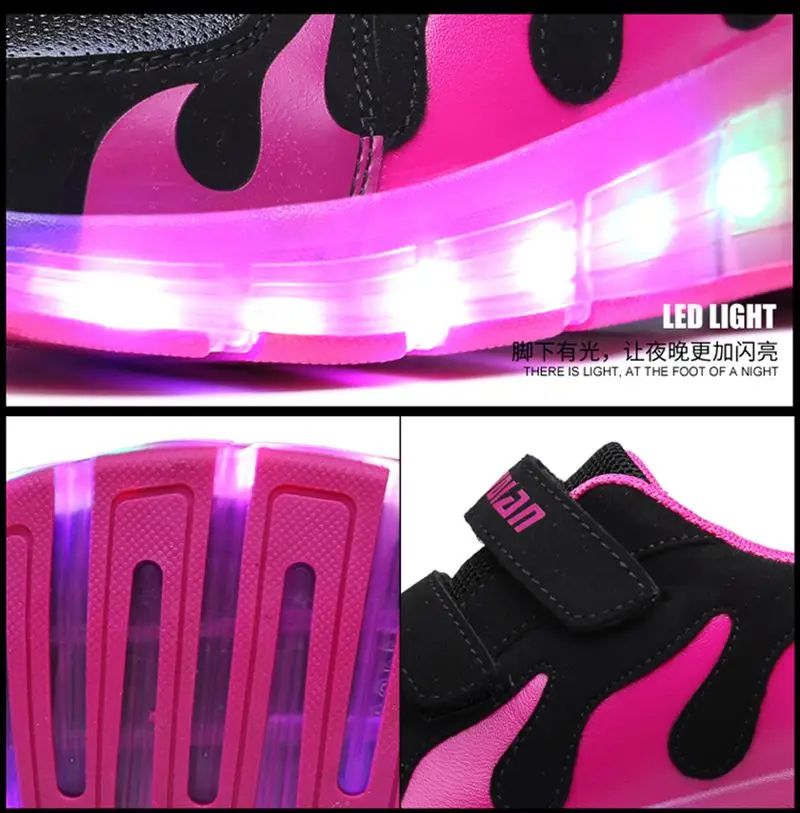 Светодиодный светильник Heelys; кроссовки с двумя колесами для мальчиков и девочек; повседневная обувь на роликах для девочек; Zapatillas Zapatos Con Ruedas