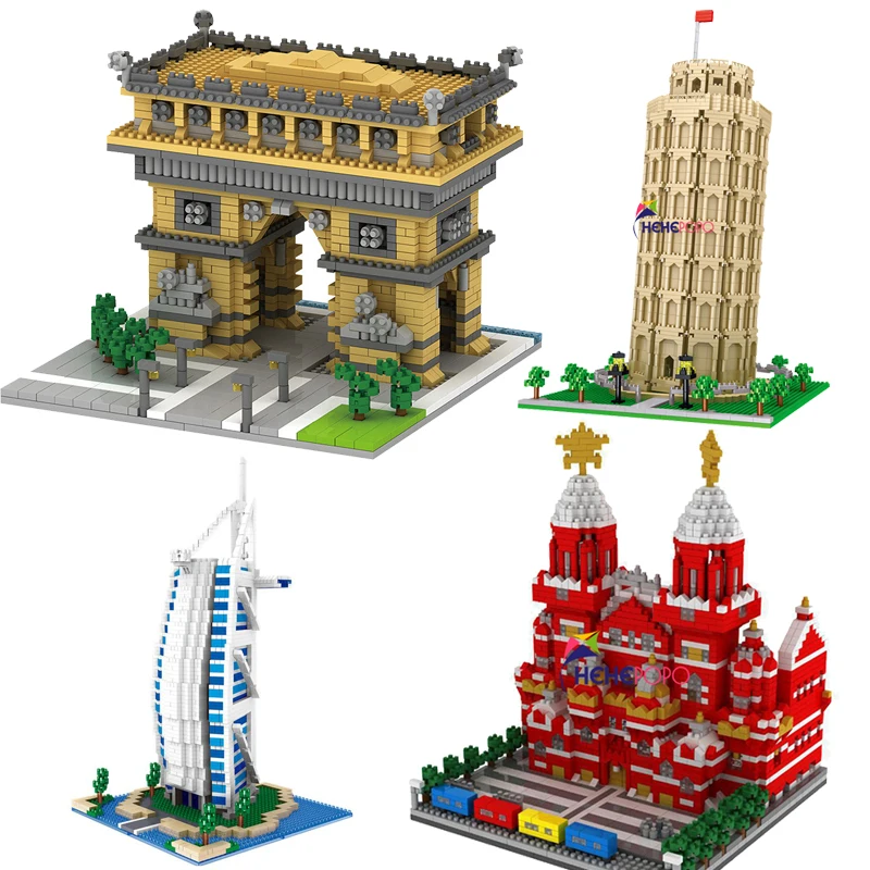 Lezi мировая Архитектура DIY Мини Алмазный строительный блок серия Восточная 3D